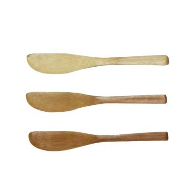 China Sustainable Wood Butter Spatula Cake Jam Bakery Bread Tool Kitchen Bamboo Spreader Knife for sale