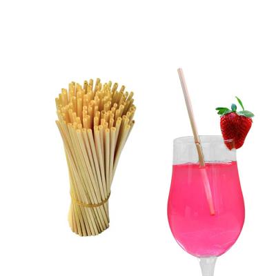 China Disposable Compostable Biodegradable Individual Wrap Customized Logo Natural Organic Food Grade Wheat Straws Completely Biodegradable Disposable Compostable for sale