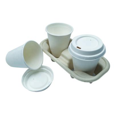 China High Durable 100% Biodegradable Biodegradable Sugarcane Bagasse Compostable Cups And Tray for sale