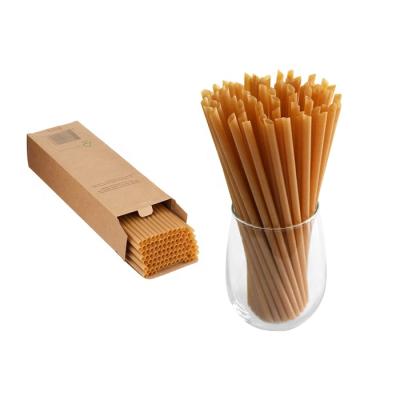 China Traditional Wholesale Plastic Alternative Degrade Sugar Cane Boba Fiber Straw 12 Paper Wrapped for sale