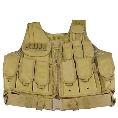 China Custom wholesale outdoor waterproof multifunctional army supermarket 0624 five colors sports tactical vest for sale