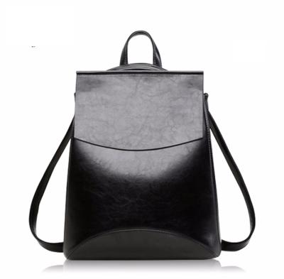 China Wholesale new waterproof women's bag face university soft retro women's genuine leather backpack for sale