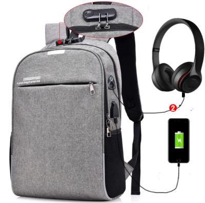 China F018A Polyester Smell Proof Backpack Anti Theft Backpack Usb USD4.45-7.45/pc for sale