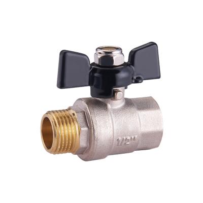 China TMOK Brass Ball Valve Dn15-25 FM Thread Ball Valve General High Quality Butterfly Handle for sale