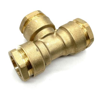 China Pipe Offer Good Quality Professional Three Way Tee Branches Fit Brass Pipe Fittings for sale