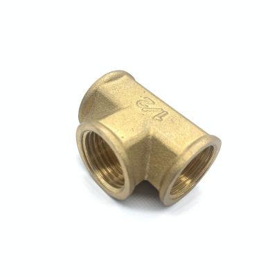 China TMOK OEM ODM ODM Forged Brass Pipe Fitting Brass Tee Equal Head Brass Tube Fittings for sale