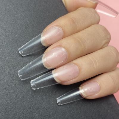 China Design Nail Supplies Gelly Tips Soft Gel Xl Coffin Full Cover XL Coffin Nail Tips for sale