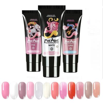 China 15ml eco-friendly poly nail gel extend quick slip solution UV LED gel nail extension UV hard acrylic gel for sale