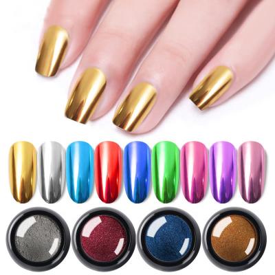 China Nail Art Beauty Best Seller Solid Mirror Powder Titanium Metallic Nail Powder Photochromic Chameleon Glitter Nail Decoration for sale