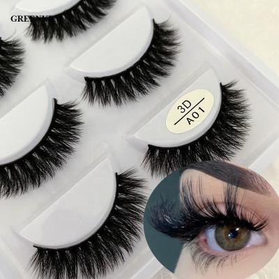 China Long 5 Pairs Natural Longer False Eyelashes Chemical Fiber 3D Makeup Natural Daily Nude Eyelashes 5 Pairs for sale