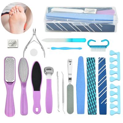 China Personal Foot Care Stainless Steel Pedicure Tool Foot Care Tool File Dead Hard Remover Toe Cuticle Kit File Callus Skin Remover for sale