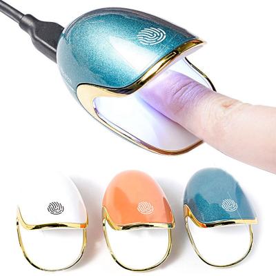 China ABS 6w Nail Lamp Mini Single Finger Manicure Fast UV Dryer Usb Connect Nail Gel Curing Lamp UV Led Nail Dryer Lamp for sale