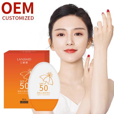 China High Shine Skin Moisturizer Sunscreen Hyaluronic Acid Facial Body Whitening Tube UV Cream for sale