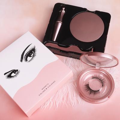 China OEM Sensitive Hot Selling High Quality 1 Pair Magnetic Eyelash With Magnetic Tweezers And Eyeliner Eyelashes for sale