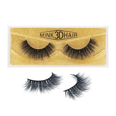 China Best Selling Thick Mink Eyelash 25mm 3D Mink Eyelashes with packing box 5d faux mink fur lashes for sale