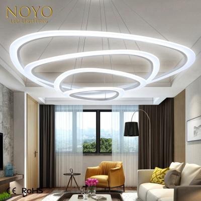 China High Quality Modern Luxury Modern Living Room Chandelier White Triangle Ring Pendant Light for sale