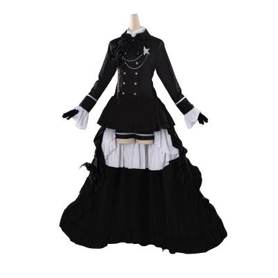 China Black Butler Cosplay Dress Full Set Halloween Mister Anime Towing Apparel Polyester Anime Ciel Phantomhive Costume for sale