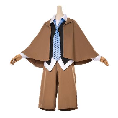 China Polyester Anime Bungo Stray Dogs Edogawa Rampo Cosplay Costume Brown Gear Halloween Masquerade Party Reveal Party for sale