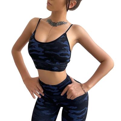 China Women's Sportswear Yoga Set Breathable Workout Clothes Gym Sports Wear Legging Fitness Seamless Bra Crop Top Long Sleeve Yoga Suit for sale