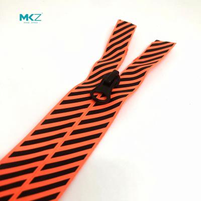 China MKZ Waterproof Open Stripe Zipper Raincoat Manufacturer Supply For Outdoor Sport Zipper for sale