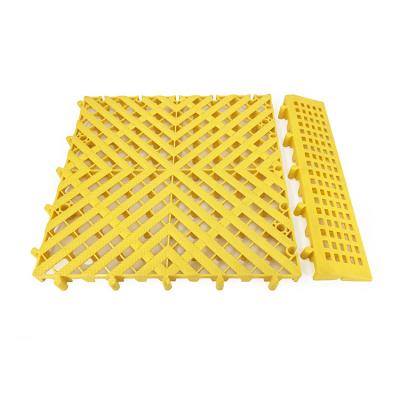 China PP Customized Design Manufacturer Plastic Playground Grate Drain Tiles Flooring Mats Molding for sale