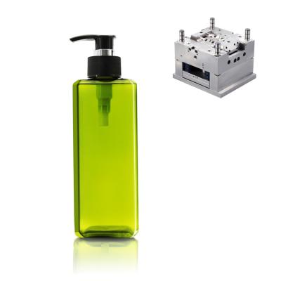 China 60-500ml Empty Round Plastic PET PE+PP Dripless Shampoo Bottle With Pump Blow Mold for sale