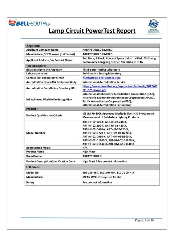 IC - Shenzhen Arraystarled Ltd.