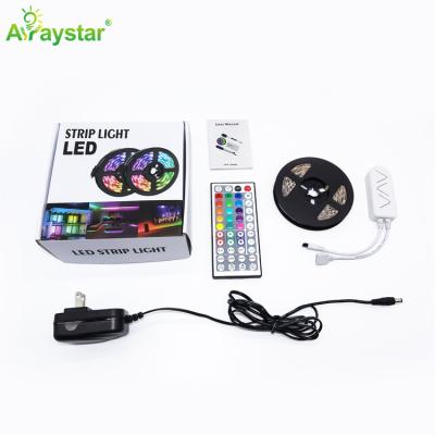 China Smart LANDSCAPE APP Control Light Strip Set Music 12V 24V IR 48 KEY Full Color Phone 5050 RGB LED Light Strip Kit For Decoration Lighting for sale