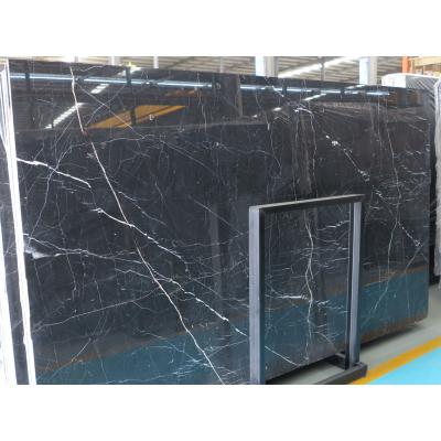 China Modern china polished nero marquina marble black vein white marble slabs cheap price for sale