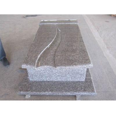 China Modern Cheap G664 Brain Book Brown Granite Tombstone Monument Headstone Poland Style for sale