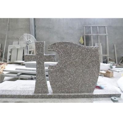 China Modern Polish Style Headstone G664 Granite Cross Tombstone Monuments for sale