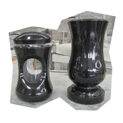 China Modern Granite Cemetery Lantern Vase Funeral Lamp for sale