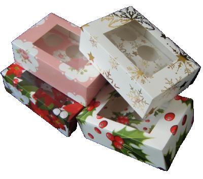 China Decorative Cheap Eco - Friendly Pop Cupcake Cake Box Recyclable for sale