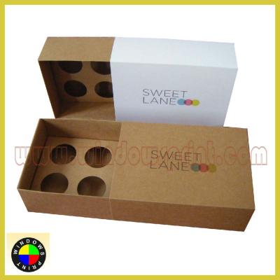 China cheap biodegradable recycle cupcake drawer box, macaron drawer box, match box for sale