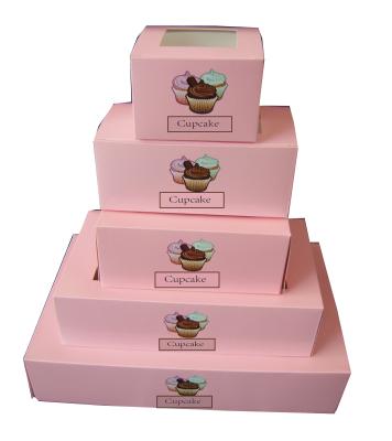 China 1,2, 4, 6, 12, 24 Customized Cupcake Boxes (Automatic) and 6cm Disposable Dividers for sale