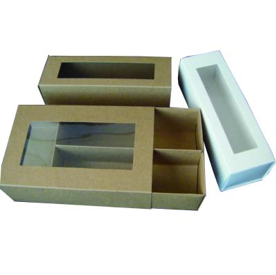 China Recyclable Cheap Kraft Macaron Box , Macaron Packaging Box for sale