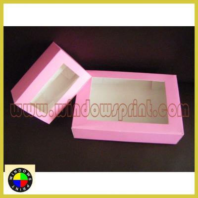 China Recyclable Pink Color Paper Donut Box for sale