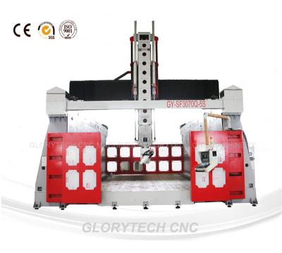 China 3000*5000*1500mm 3D 4D 5D 6D 7D Big Car Boat Boat Molds 5 Axis CNC Gantry Center Molding Milling Machine for sale