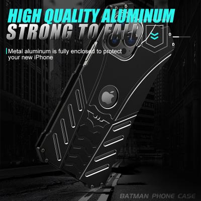 China Clear Camera Shockproof High Quality Hollow Protective Cover Aluminum BAT Phone Case for iphone 14 pro max for sale