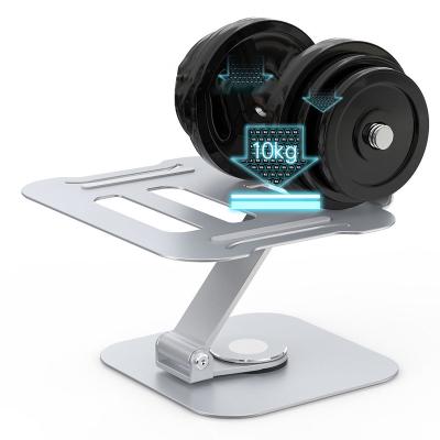 China Good Quality Round 360 Rotate Liifting Notebook Bracket Adjustable Magnet Laptop Stand Adjustable Phone Stand for sale