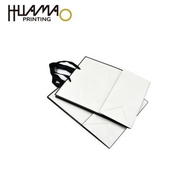 China White Bag Logo Shopping Paper Bag Custom Wholesale Custom Craft Paper Handle Cosmetics Small Gift Recyclable Luxury Paper Shopping Bags for sale