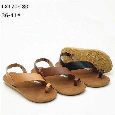 China Newest Toe Loop Woman Flat Shoes Fashion Summer Sandals for sale