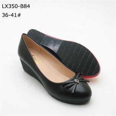 China New Design Fashion Durable PU Leather Wholesale Ladies Cheap Ladies Shoes for sale