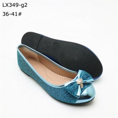 China The latest style flat colorful fashion glitter patent flat women's fancy office casual shoes for sale