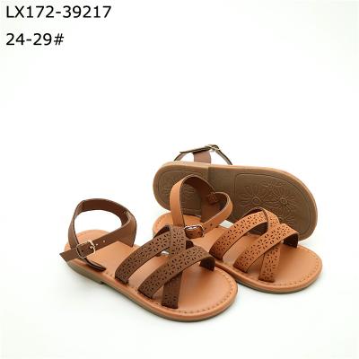 China Fashion Cut Out PU Matte Leather Ladies Beach Sandals Women Sandals for sale