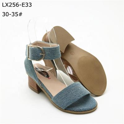 China 2021 Women's Sandals and High Heels Summer Thick Heel Sexy Fashion Shoes Printed for sale