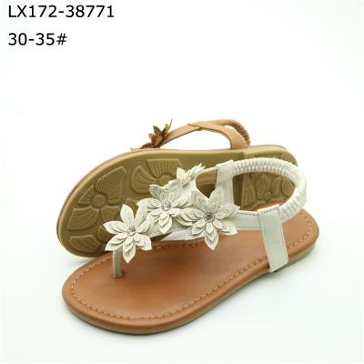 China Other High Quality Fashion Kids Summer Girls Flower Shoes Open Toe Flat Sandals for sale