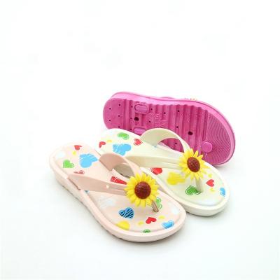 China New Arrival Sunflower Anti-slippery Pattern Printed Lovely Girls Children Sandal for sale