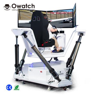 China 3 Motion Car Racing Simulator 2.2 x 2.45 x 2.1m Arcade Driving Game Machine 6 Screens DOF for sale