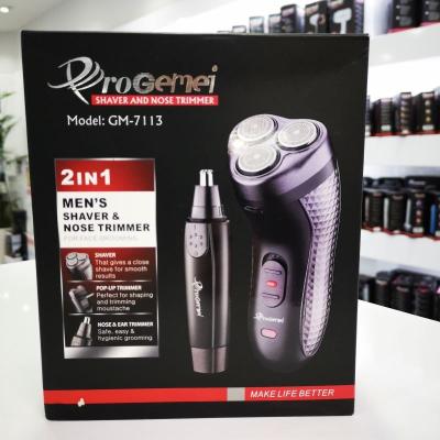 China GEEMY Clean Easy GM7113 2 in 1Hot Selling 2022New Arrivals Professional Electric Cordless Nose Ear Trimmer for sale